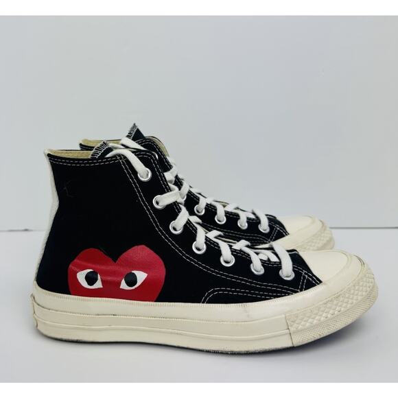 Converse X Play Comme Des Garçons Chuck Taylor High Tops Mens 6 Womens 8 - Picture 2 of 10